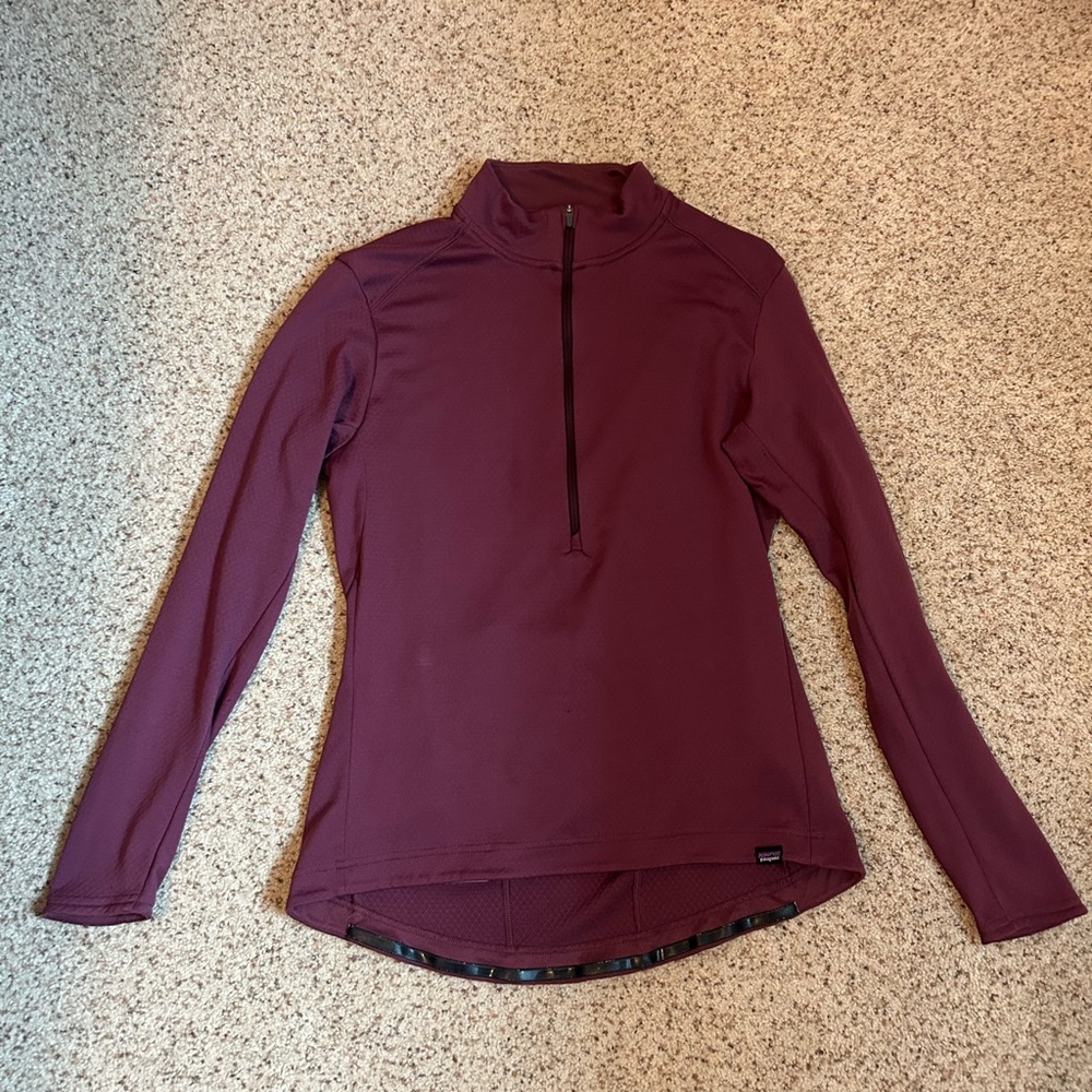 Women's Burgundy Long Sleeve Top